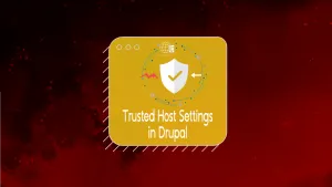 Gelbes Grafikfenster mit Schildsymbol auf rotem Hintergrund.